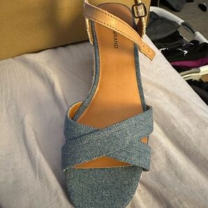 Lucky Brand Denim and Tan Women's Sandals